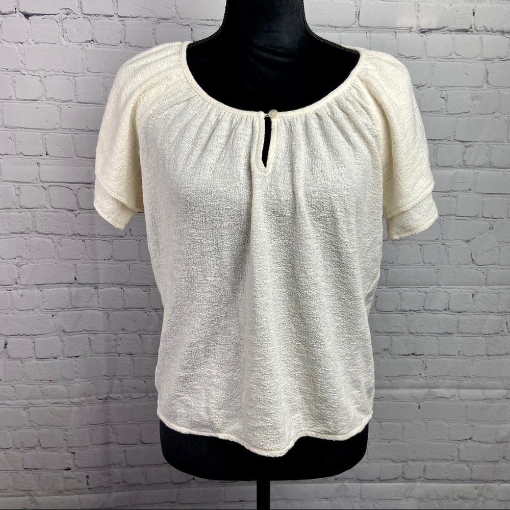 NWT Madewell Texture & Thread Ruffle Blouse - Picture 2 of 8